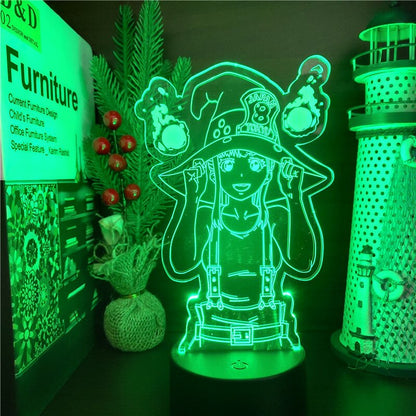 Fire Force Maki Oze Anime Figure 3D Illusion Lamp LED RGB Neon Night Light Kids Bedroom Table Decor Lighting Manga Birthday Gift