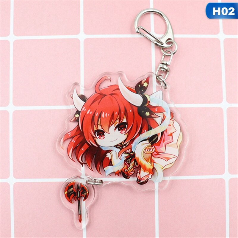 Anime DATE A LIVE Tokisaki Kurumi KeyChain Cosplay Acrylic Key ring Pendant Gift