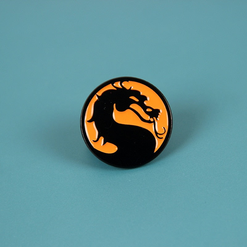 Game Mortal Kombat Brooch Pins Animal Dragon Lapel Pin Accessories Men Backpack Pins