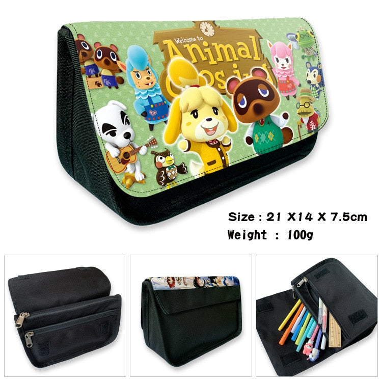 21CM Animal Crossing School Case Bag Cartoon BAGS Student Stationery Storage Bag Wallet