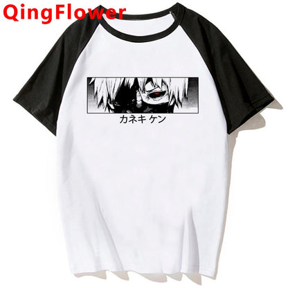 Japanese Anime Kaneki Ken Y2k Tokyo Ghoul T Shirt Men Kawaii Manga Graphic Tees Fashion Tshirt Summer 90s Tops T-shirt Male