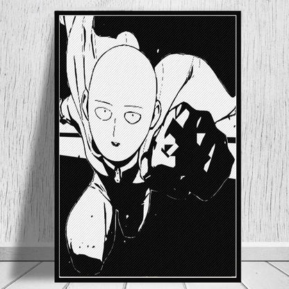 Modern Art Canvas Painting Saitama One Punch Man Posters and Prints Wall Art Picture for Living Room Decor Cuadros