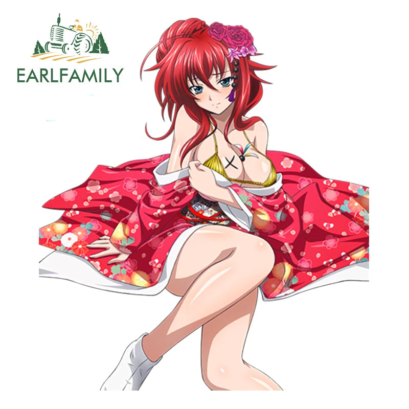 13cm Car Styling Super 3D Sexy Girl High School DxD Anime Rias Gremory Render Euro Drift Decal Waterproof Car Sticker