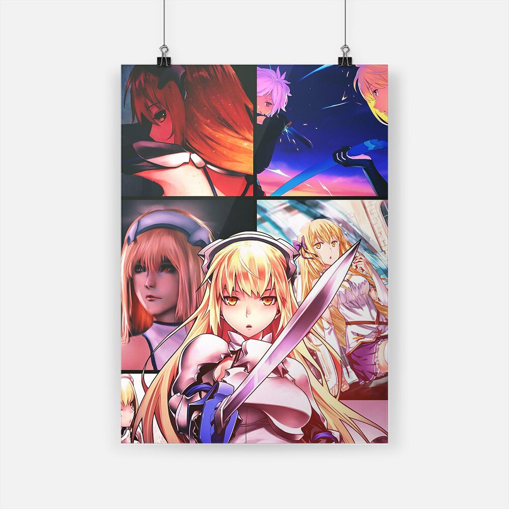 Aiz Wallenstein Danmachi Anime Decoration Prints Canvas Home Decor Manga Dorm Living Room Bedroom Poster Painting Wall Art