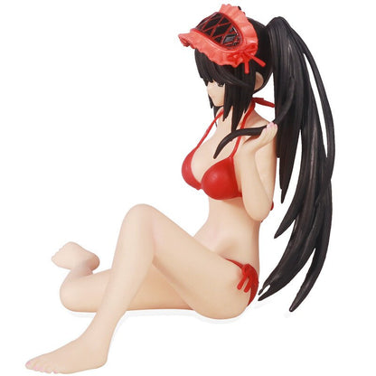 16Cm DATE A LIVE Tokisaki Kurumi With Swimsuit Sitting Ver. Anime Figure Sexy Girls Action Figure PVC Collection Model Kids Toys