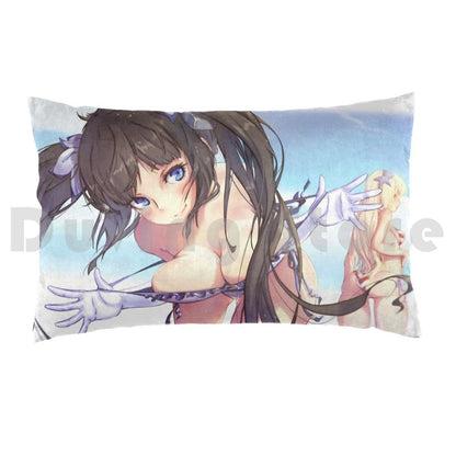 Hestia Bikini | Dan Machi Pillow Case DIY 50x75 Hestia Danmachi Dan Machi Big Breasts Bikini Video Games Rpg Fantasy