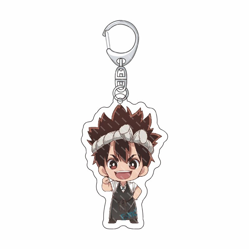 Anime Dr. Stone Keychain Senku Ishigami Oki Taiju Ogawa Yuzuriha Kohaku Acrylic Figure Key Chain Backpack Schoolbag Charm Keyring