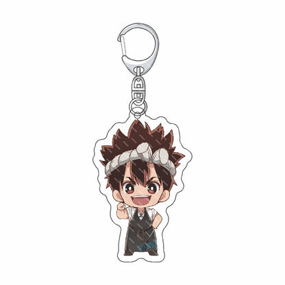 Anime Dr. Stone Keychain Senku Ishigami Oki Taiju Ogawa Yuzuriha Kohaku Acrylic Figure Key Chain Backpack Schoolbag Charm Keyring