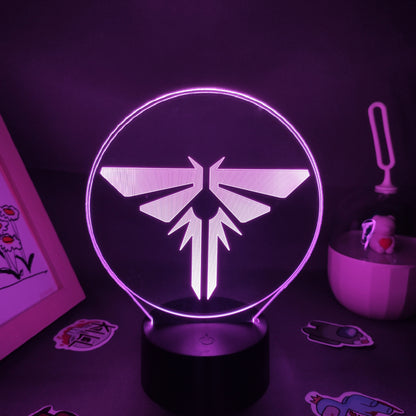 Game LOGO Lamp The Last of Us 2 3D Led RGB Night Lights Birthday Cool Gift For Friend Gaming Room Table Colorful Mark Decoration