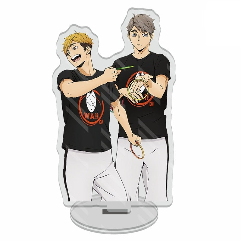 Anime Haikyuu!! Acrylic Desk Stand Figures Models Volleyball Teenagers Figures Plate Holder Cake Topper Activities Table Decor