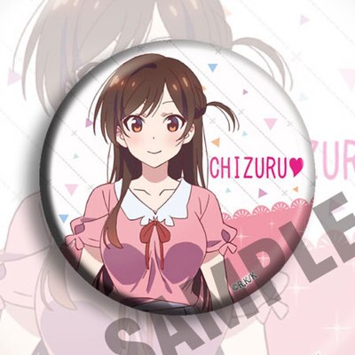 Anime Rent Girlfriend Chizuru Mami Ruka Sumi 58mm Acrylic Badges Brooch Round Icons