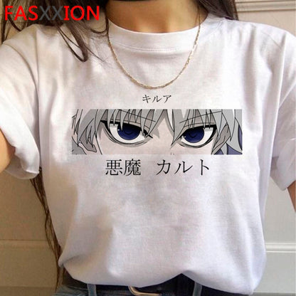 Hunter x Hunter killua zoldyck kurapika hxh t-shirt male japanese 2021 print couple clothes  clothes