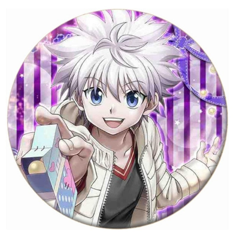 Anime Hunter X Hunter Brooches Cosplay Badges For Backpack Killua Pin Jewelry Button Clothes Female Women Party Gift