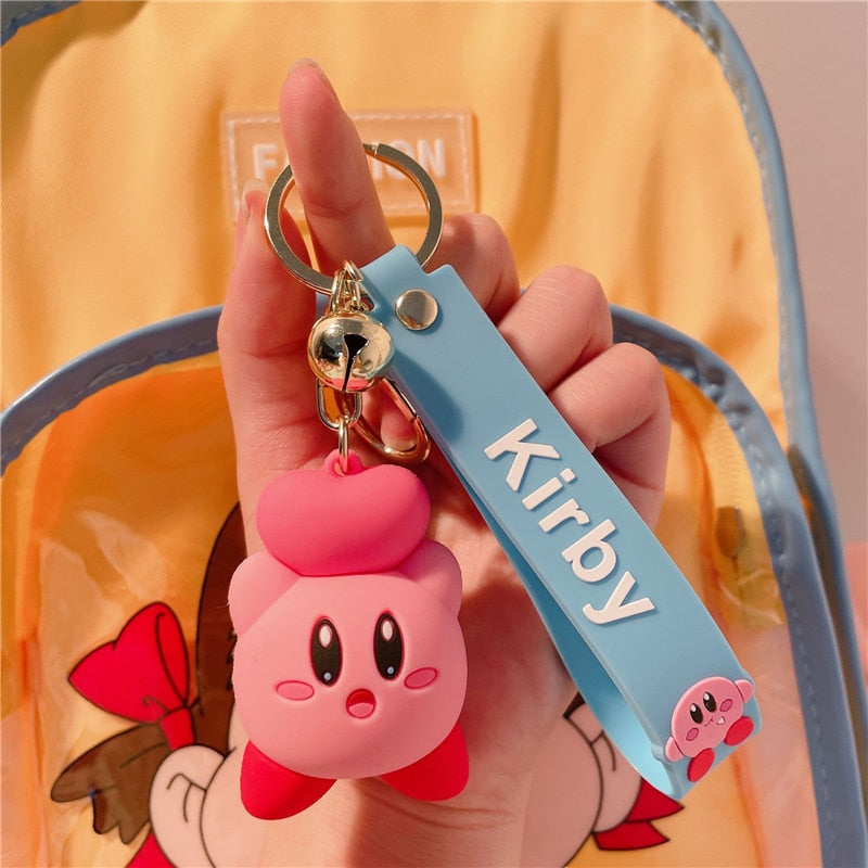 Cartoon Waddle Dee Doo Game Sweet Pink Kirby Anime Pendant Kabi  Keychian Children Birthday Gifts Women Car Bag Key Chian Girls