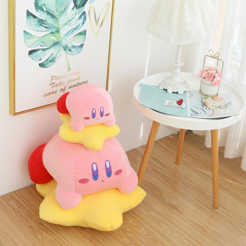 25Cm Kawaii Kirby Plush Toy Lovely Stuffed Animal Plush Ragdoll Soft Peluche Cute Kirby with Star Home Decor Room Accessory Gift