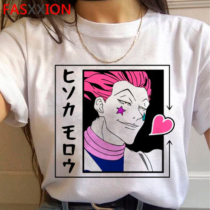 Hunter x Hunter killua zoldyck kurapika hxh t-shirt male japanese 2021 print couple clothes  clothes