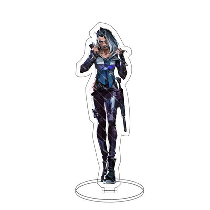 Game Figure Valorant Sage Killjoy Jett Sova Cypher Salvia Acrylic Stand Model Plate Desk Decor Standing Sign Figures Fans Gifts