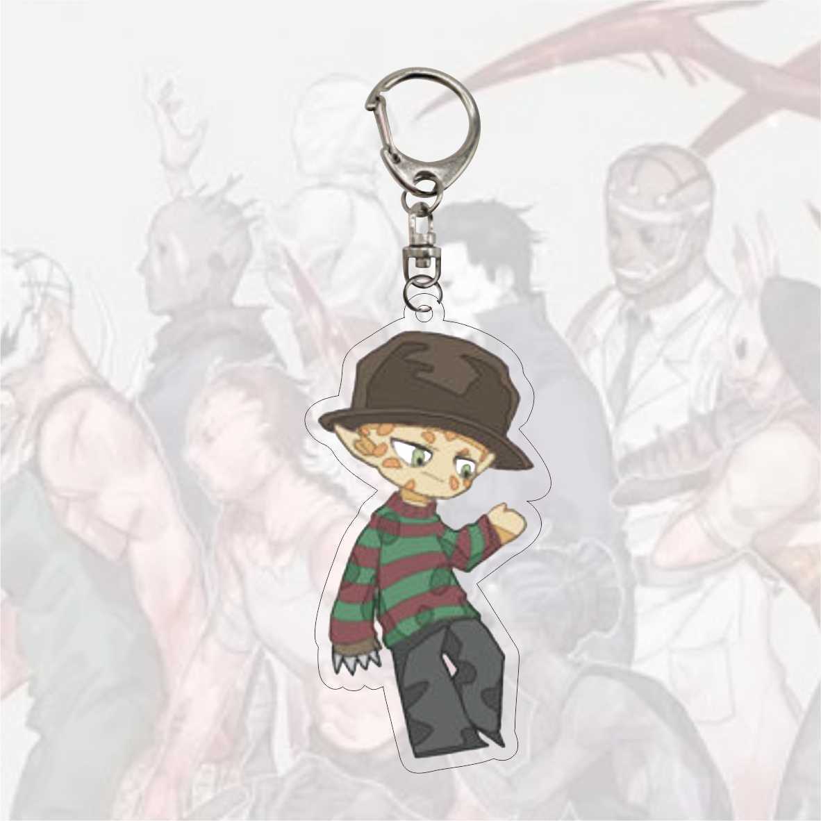 Game Dead by Daylight Gothic Figures Pendant Key Chain The Huntress Trapper Wraith Hillbilly Anime Theme Acrylic Metal Keychain