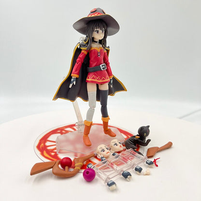 13cm Figma #407 KonoSuba 2 Megumin Anime Figure #399 KonoSuba Aqua Action Figure #425 Kazuma Figurine Adult Model Doll Toys Gift