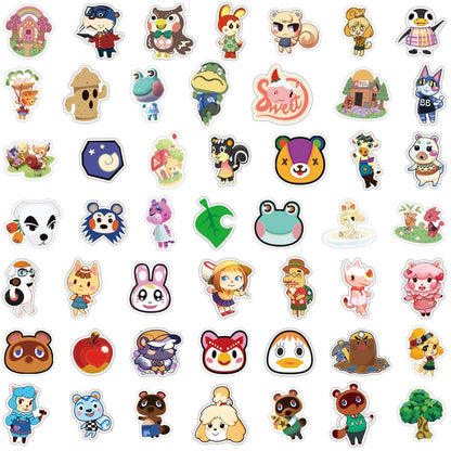 10/30/50PCS Animal Crossing Friends Club AnimalCrossing Personality Trend Guitar Decoration Sticker Water Cup Sticker  Wholesale