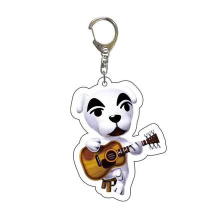 Game Animal Crossing Keychain Cartoon Animal Shaped Acrylic Pendant Keyring Fan Gift