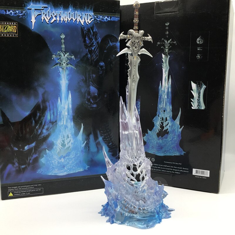 World of Warcraft 25cm Anime Game Action Figure Weapon Frostmourne Katana Sword with LED Lighting Starz PVC Toys Kids Gifts