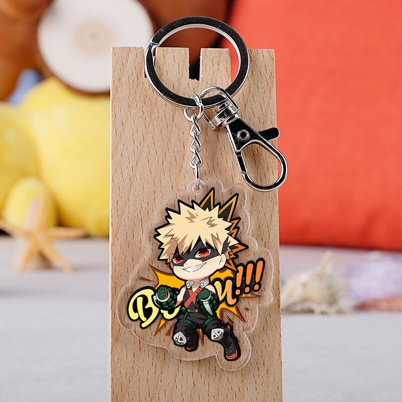 Keychain Anime Character My Hero Academia Deku Acrylic Keyring Japanese Cartoon Bag Handbag Gift For Student Comic Fans