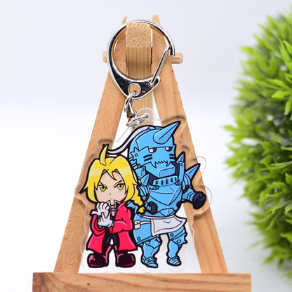 Fullmetal Alchemist Keychain 9 Styles Double Sided Acrylic Cartoon Key Chain Pendant Anime Accessories Keyring Hot Sale