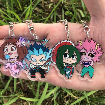 My Hero Academia OCHACO URARAKA Midoriya Izuku Ashido Mina Keychain Cosplay Accessories Pendant Badge Christmas Gifts