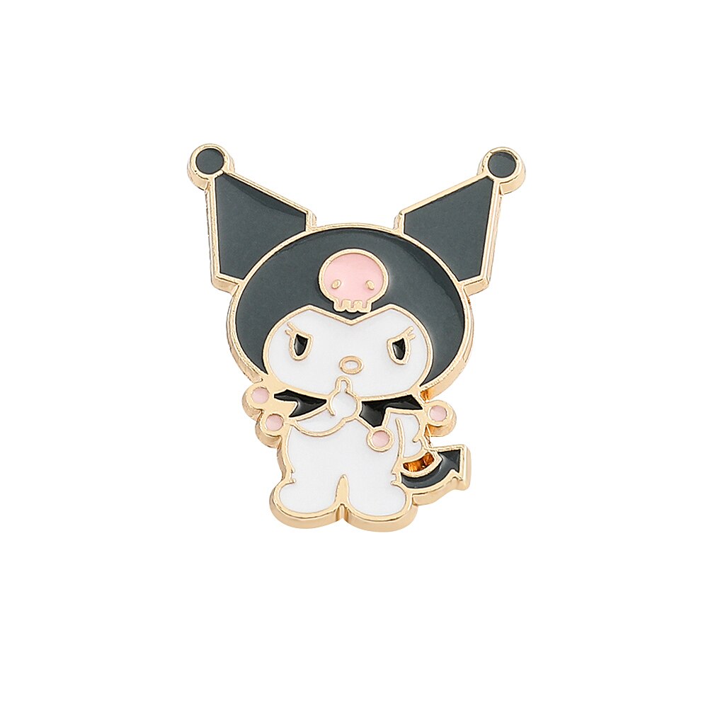 Fashion Kawaii Cinnamoroll My Melody Hello Kitty Sanrio Brooch Strawberry Creative Cute Metal Brooch Wholesale