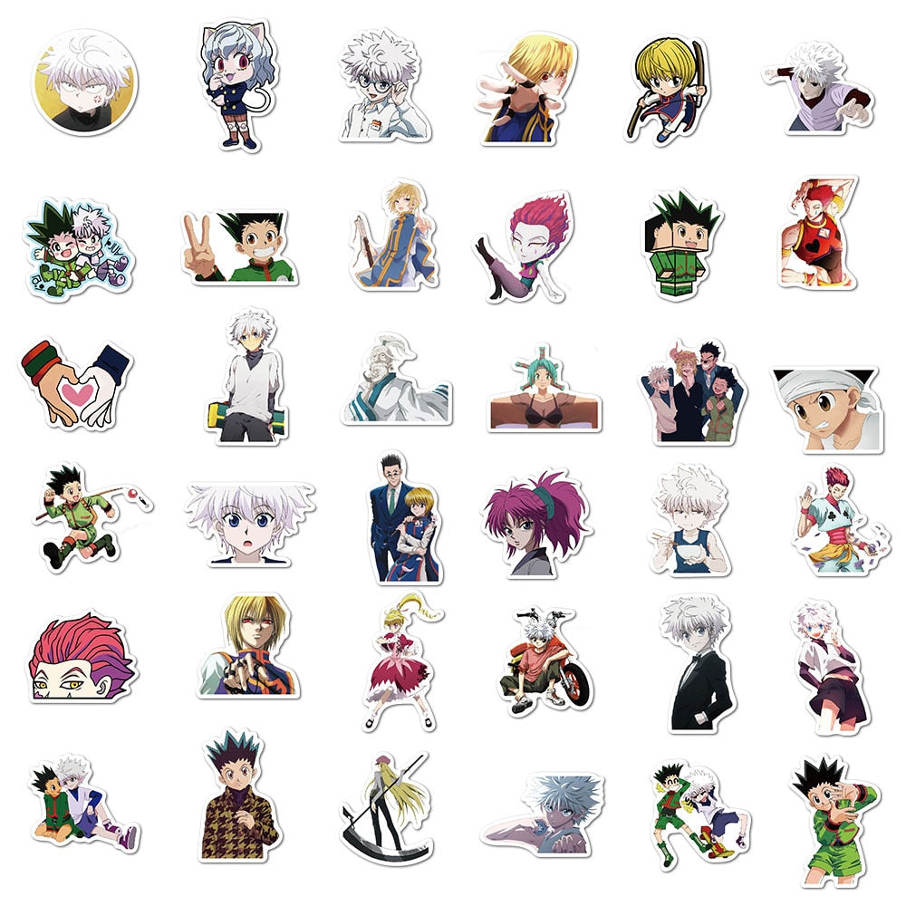 10/20/50/100pcs Hunter X Hunter Stickers Laptop Skateboard Phone Case DIY Graffiti Waterproof Anime Sticker for Kids Gift Toy