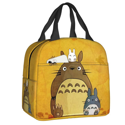 My Neighbor Totoro Insulated Lunch Bag for Women Waterproof Miyazaki Hayao Anime Cooler Thermal Lunch Box Kids School Children