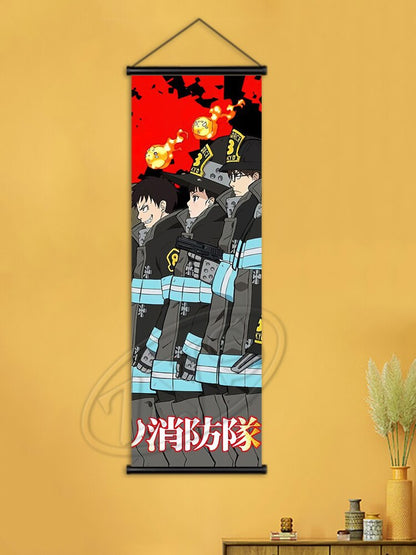 Fire Force Poster Hanging Scrolls Art Mural Shinra Kusakabe Canvas Painting Wall Picture Child Bedroom Home Cuadros Decoration