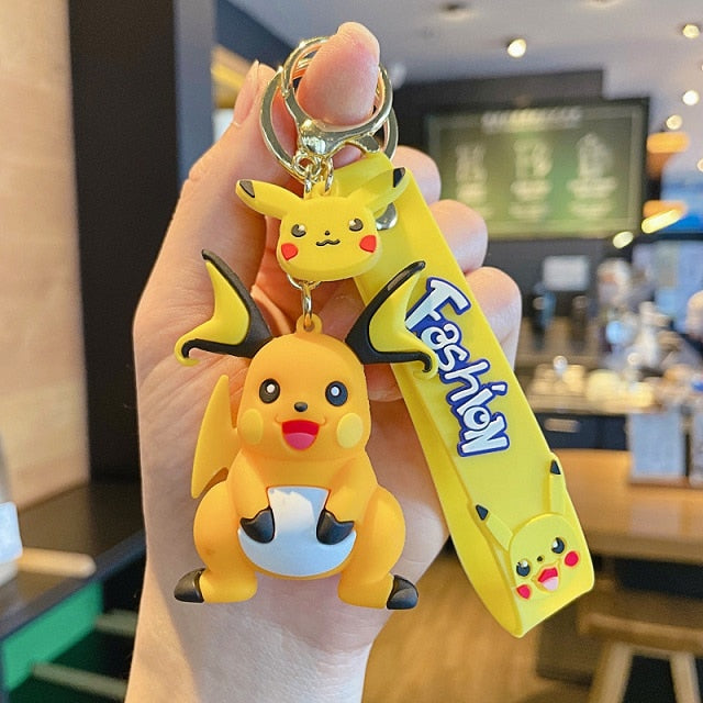 Pokemon Anime Figure Pikachu Keychain Toy Pet Eevee Leafeon Sylveon Flareon Umbreon Vaporeon Espeon Glaceon Jolteon Kids Gifts