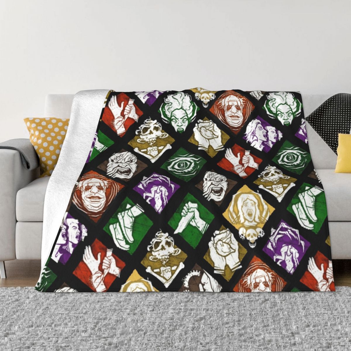 DBD Perks Dead By Daylight Horror Survival Video Games Blanket Fleece Spr
ing Autumn Throw Blankets for Bed Outdoor Rug Piece