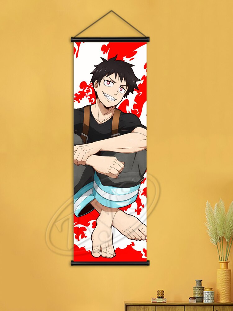 Fire Force Poster Hanging Scrolls Art Mural Shinra Kusakabe Canvas Painting Wall Picture Child Bedroom Home Cuadros Decoration