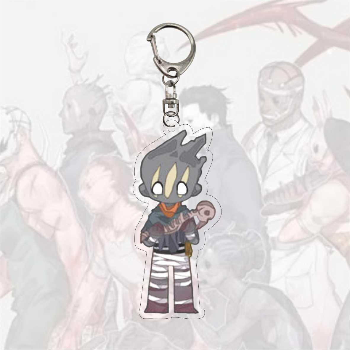 Game Dead by Daylight Gothic Figures Pendant Key Chain The Huntress Trapper Wraith Hillbilly Anime Theme Acrylic Metal Keychain