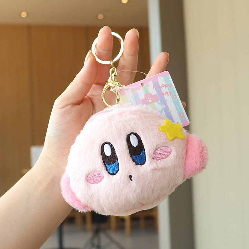 NEW Kawaii Anime Cartoon Star Kirby Plush Cosmetic Bag Cute Pink Plush Portable Storage Bag Coin Purse Girl&amp;Child Holiday Gifts