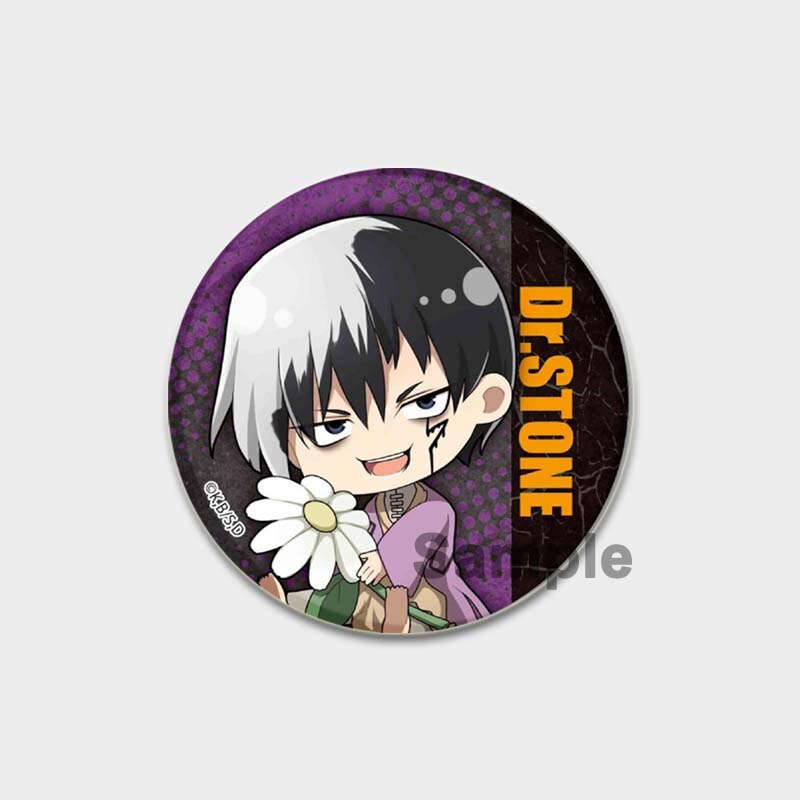 Dr. Stone Lapel Pins Cute Cartoon Figure Enamel Pin Manga Badges for Backpacks Brooches on Clothes Jewelry Accessories Fans Gifts