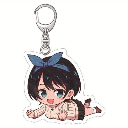 Rent A Girlfriend Keychain Anime Ichinose Chizuru Nanami Mami Sarashina Ruka Sakurasawa Sumi Cute Mold Acrylic Keyrings Jewelry