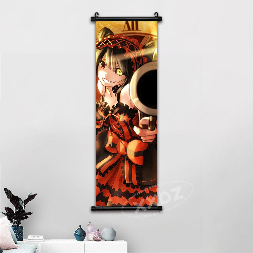 Anime Date A Live Poster Wall Art Canvas Kawaii Princess Pictures Modern Painting Tokisaki Kurumi Hanging Scroll Home Decor Gift