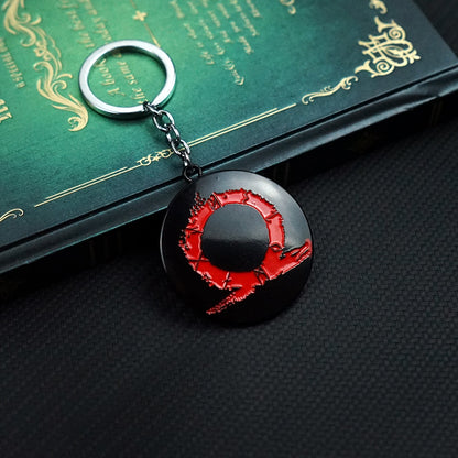 God of War Keychain Kratos Axe Leviathan Key Chain Keyring Blades of Chaos Swords Game Accessories Car Key Ring Pendant llaveros