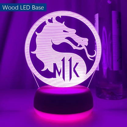 Game Mortal Kombat 11 Logo Night Light Led Touch Sensor Color Changing Nightlight for Kids Child Bedroom Decor Gift Table Lamp