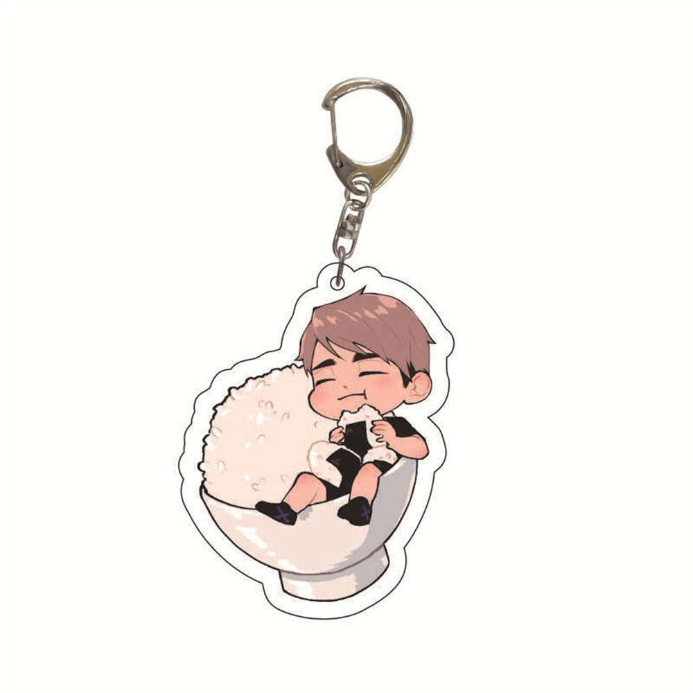 Cartoon Volleyball Boy Key Chain Ring Anime Haikyuu!! Keyring Cute Keychain Sleutelhanger New Keychain Accessories Pendant Gift