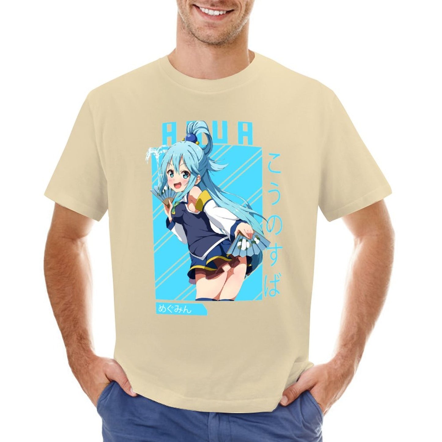 konosuba Aqua shirt T-Shirt funny t shirts tops heavy weight t shirts for men