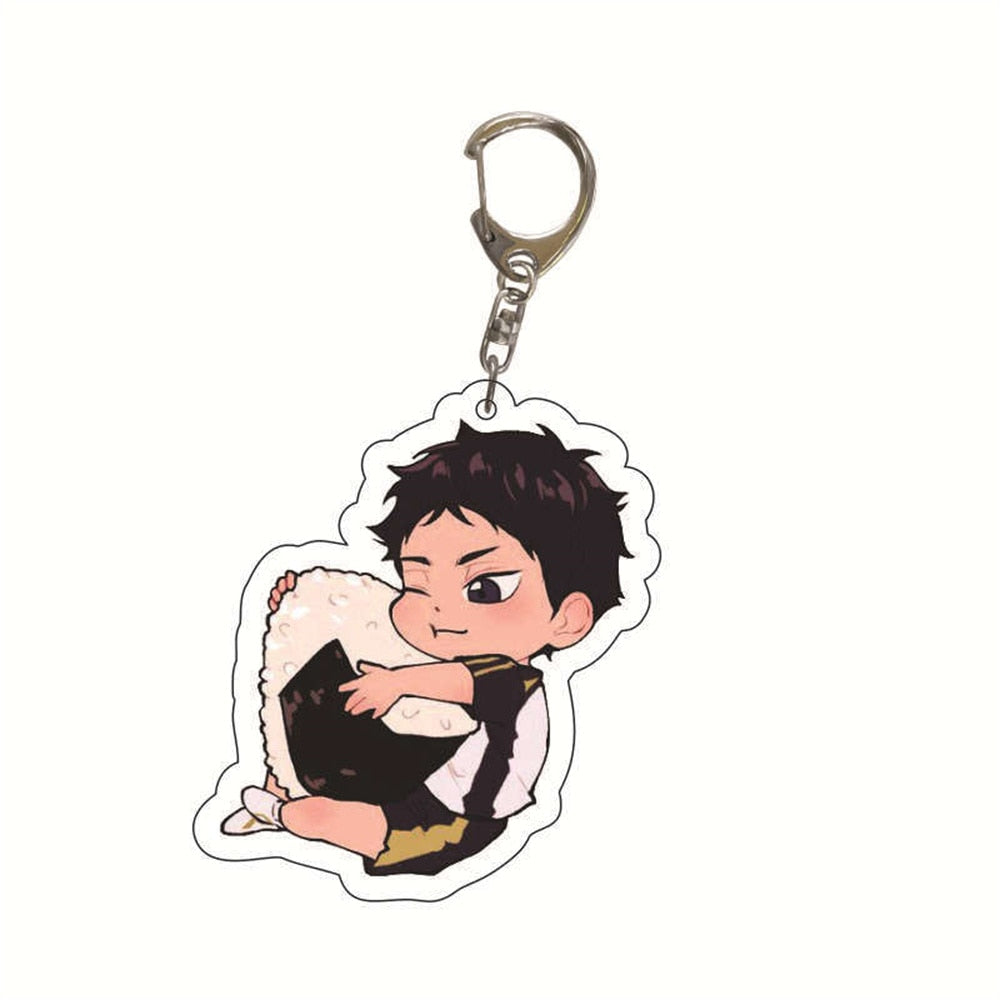 Cartoon Volleyball Boy Key Chain Ring Anime Haikyuu!! Keyring Cute Keychain Sleutelhanger New Keychain Accessories Pendant Gift