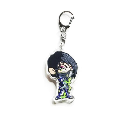 Game Keychain Valorant Sage Killjoy Jett Sova Cypher Man Key Chain for Women Accessories Cute Bag Pendant Key Ring for Fans Gift