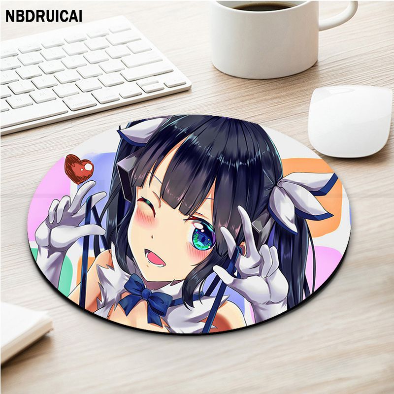 DanMachi Non-slip Round Speed Version Game Computer Keyboard Office Table Mat PC Laptop Mouse Mat For PC Mouse Carpet