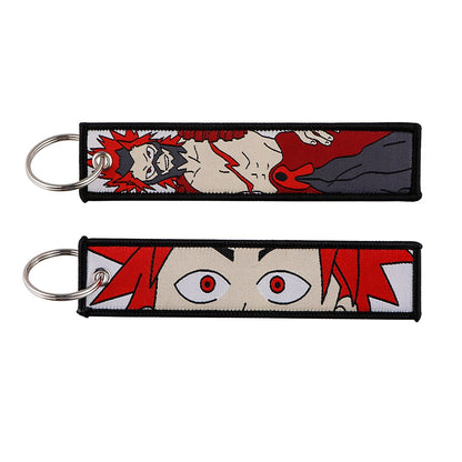 My Hero Academia Anime Key Chain for Men Key Fobs Holder Embroidery Key Ring Key Tag for Motorcycles and Cars Accessories