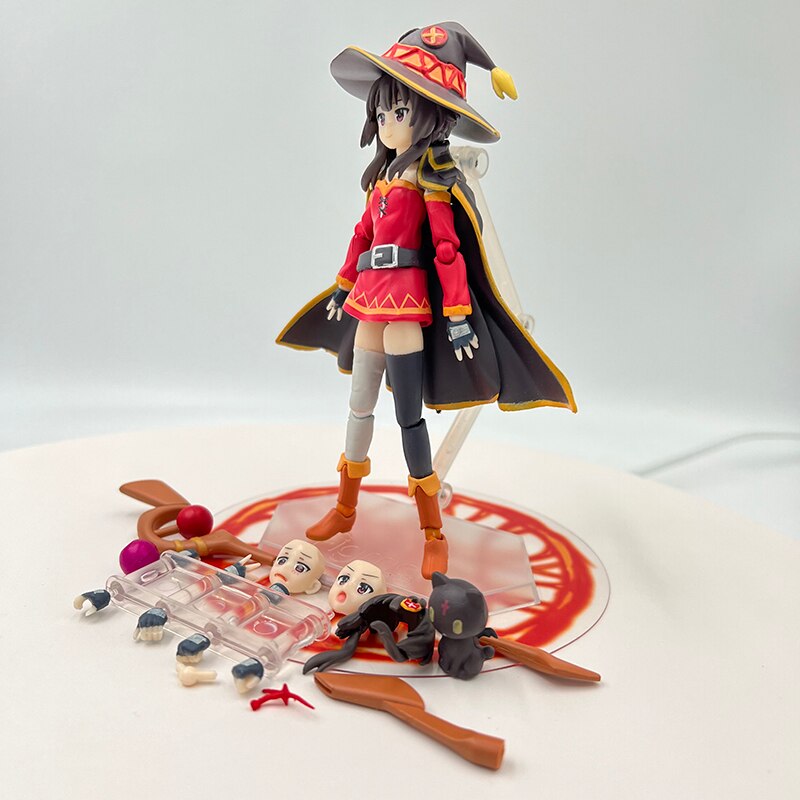 13cm Figma #407 KonoSuba 2 Megumin Anime Figure #399 KonoSuba Aqua Action Figure #425 Kazuma Figurine Adult Model Doll Toys Gift